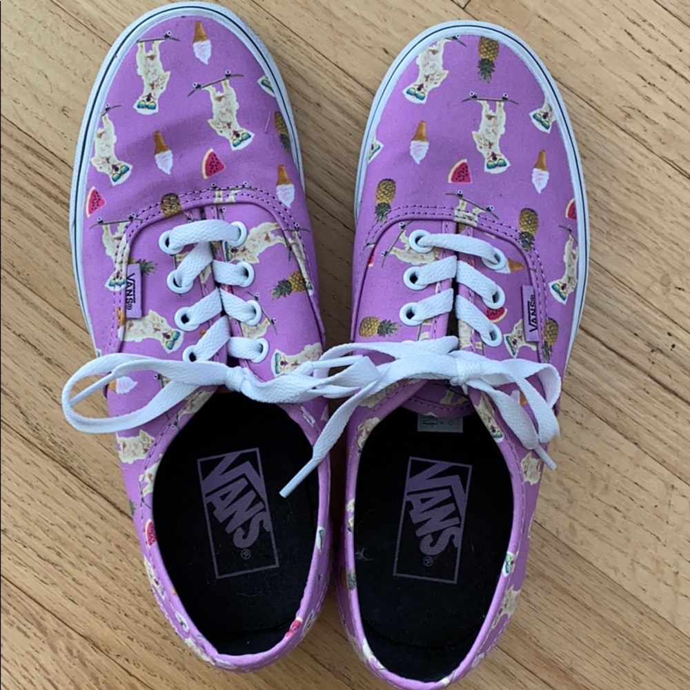 Vans dog print shoes